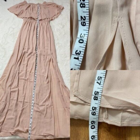 NEW Show Me Your MuMu Hacienda Formal Bridesmaid Maxi Dress Cream Size Medium - Picture 10 of 12